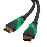 roline GREEN 11.44.6010 GREEN ATC 8K HDMI Ultra HD Kabel mit Ethernet Stecker/Stecker schwarz 1 Meter 