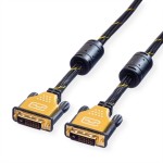roline 11.88.5512 GOLD Monitorkabel DVI Stecker/Stecker (24+1) dual link Retail Blister 2 Meter 