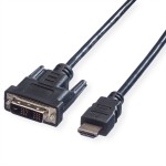 Value 11.99.5516 Kabel DVI (18+1) Stecker/HDMI Stecker schwarz 1,5 Meter 
