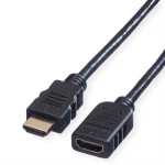 Value 11.99.5571 HDMI High Speed Verlängerungskabel mit Ethernet Stecker/Buchse 1,5 Meter 