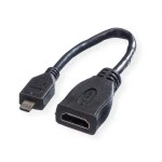 Value 11.99.5584 HDMI High Speed Kabel mit Ethernet HDMI Buchse/Micro HDMI Stecker 0,15 Meter 