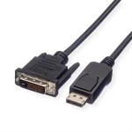 Value 11.99.5608 DisplayPort Kabel DP Stecker/DVI (24+1) Stecker LSOH schwarz 1,5 Meter 