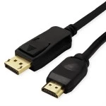 Value 11.99.5785 DisplayPort Kabel DP/UHDTV Stecker/Stecker schwarz 1 Meter 