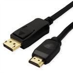 Value 11.99.5787 DisplayPort Kabel DP/UHDTV Stecker/Stecker schwarz 3 Meter 