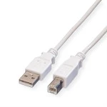Value 11.99.8809 USB 2.0 Kabel Typ A-B weiß 0,8 Meter 