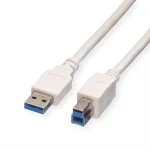 Value 11.99.8869 USB 3.2 Gen 1 Kabel Typ A-B weiß 0,8 Meter 