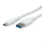 Value 11.99.9035 USB 3.2 Gen 1 Kabel Typ-A-C Stecker/Stecker weiß 2 Meter 