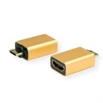 roline 12.03.3154 GOLD HDMI-Adapter HDMI Buchse/HDMI Mini Stecker 