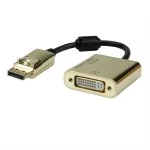 roline 12.03.3175 GOLD 4K DisplayPort-DVI Adapter Aktiv v1.2 DP Stecker/DVI Buchse 