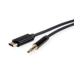 roline 12.03.3218 Adapter Kabel USB Typ C/3,5mm Audio Stecker/Stecker schwarz 3 Meter 