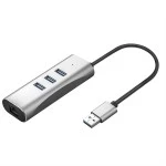 Value 12.99.1116 USB 3.2 Gen 1 zu Gigabit Ethernet Konverter + 3-Port USB Hub 