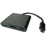 Value 12.99.1131 Display Adapter USB Typ C/HDMI + USB 3.2 Gen 1 A + Typ C PD 