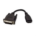 Value 12.99.3116 HDMI-DVI Adapterkabel HDMI Buchse / DVI-D Stecker 