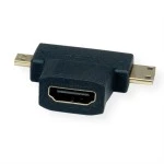 Value 12.99.3166 HDMI T-Adapter HDMI /HDMI Mini + HDMI Micro 