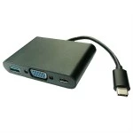 Value 12.99.3201 Display Adapter USB Typ C/VGA + USB 3.2 Gen 1 A + Typ C PD 