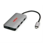 roline 14.02.5038 USB 3.2 Gen 1 Hub 3fach Typ C Anschlusskabel (PD+Data) 