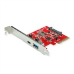 roline 15.06.2142 PCI-Express-Karte USB 3.2 Gen 2 1x USB-A 1x USB-C 