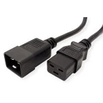 roline 19.08.1562 Netzkabel Stecker C20/Buchse C19 schwarz 2 Meter 