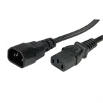 Value 19.99.1510 Apparate-Verbindungskabel IEC 320 C14/C13 schwarz 1 Meter 