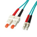 LEONI 21.08.1251 LEONI LWL-Kabel duplex 50/125µm OM3 Suhner LC/SC 1 Meter 