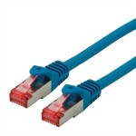 roline 21.15.2640 Patchkabel Kat.6 S/FTP (PiMF) Component Level LSOH blau 0,5 Meter 