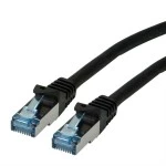 roline 21.15.2850 Patchkabel Kat.6A S/FTP (PiMF) Component Level LSOH schwarz 0,5 Meter 