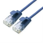 roline 21.15.3943 UTP DataCenter Patchkabel Kat.6A (Class EA) LSOH slim blau 1 Meter 