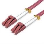 roline 21.15.8613 LWL-Kabel 50/125µm OM4 LC/LC stahlarmiert LSOH violett 5 Meter 