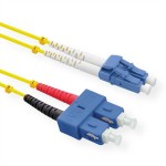 roline 21.15.8793 LWL-Kabel Duplex Single Mode 9/125µm OS2 LC/SC gelb 3 Meter 