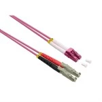 roline 21.15.9470 LWL-Kabel duplex 50/125µm OM4 LSH/LC LSOH violett 0,5 Meter 