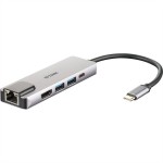 D-Link DUB-M520 USB-C 5-Port USB 3.0 Hub mit HDMI Ethernet USB-C Ladeanschluss 