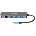 D-Link DUB-2334 5-in-1 USB-C Hub mit Gigabit Ethernet/Power Delivery 