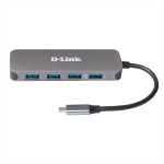 D-Link DUB-2340 USB-C auf 4-Port USB Hub mit Power Delivery 