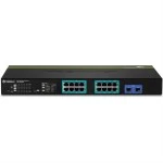 TRENDnet TPE-1620WS TRENDnet 16-Port Switch Gigabit Web Smart 16 PoE 2 SFP (shared) 