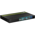 TRENDnet TPE-2840WS TRENDnet 28-Port POE+ Switch Gigabit Smart 24 PoE/PoE+ 4 SFP 195W 