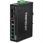 TRENDnet TI-PG62 TRENDnet 6-Port Gigabit Switch PoE+ DIN-Rail Industrial 