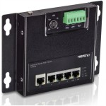 TRENDnet TI-PG50F TRENDnet 5-Port Industrial PoE+ Gigabit wandmontierbarer Front Access S 