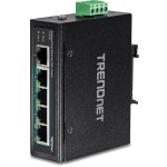 TRENDnet TI-PE50 TRENDnet DIN-Rail Switch 5-Port Industrial Fast Ethernet PoE+ 