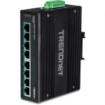 TRENDnet TI-PG80B TRENDnet 8-Port PoE+ Switch Industrial Gigabit DIN-Rail (24-56V) 