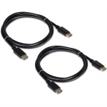 TRENDnet TK-DP06/2 TRENDnet DisplayPort 1.2 Kabel 2er Pack schwarz 1,8 Meter 