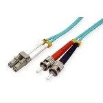 Value 21.99.8720 LWL-Kabel 50/125µm OM3 LC/Stecker türkis 0,5 Meter 