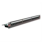 roline 26.11.0362 Kat.6 (Class E) 19 Zoll-Patchpanel 24P ungeschirmt schwarz 