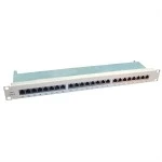 Value 26.99.0354 Kat.6 (Class E) 19 Zoll-Patchpanel 24 P geschirmt grau 