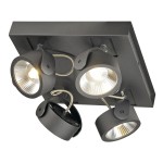 SLV 1000135 KALU Wandleuchte Deckenleuchte vierflammig LED 3000K viereckig schwarz 60° 