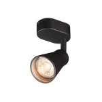 SLV 1000886 AVO, single, Indoor Wand- und Deckenaufbauleuchte, QPAR51, schwarz, max. 50 W 