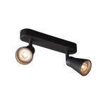 SLV 1000889 AVO, double, Indoor Wand- und Deckenaufbauleuchte, QPAR51, schwarz, max. 50 W 