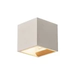 SLV 1000910 SOLID CUBE, Wandleuchte, QT14, grau, max. 25 W 