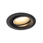 SLV 1003554 NUMINOS® MOVE M DL, Indoor LED Deckeneinbauleuchte schwarz/weiß 2700 K 20° dreh- und schwenkbar 