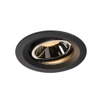 SLV 1003558 NUMINOS® MOVE M DL, Indoor LED Deckeneinbauleuchte schwarz/chrom 2700 K 40° dreh- und schwenkbar 