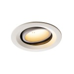 SLV 1003569 NUMINOS® MOVE M DL, Indoor LED Deckeneinbauleuchte weiß/weiß 2700 K 40° dreh- und schwenkbar 